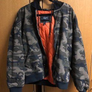 Oversized Camo Bomber Jacket